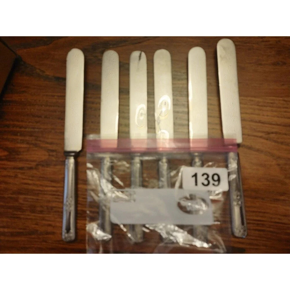 Warranted Nickel Plate bread and butter Knives set of 6